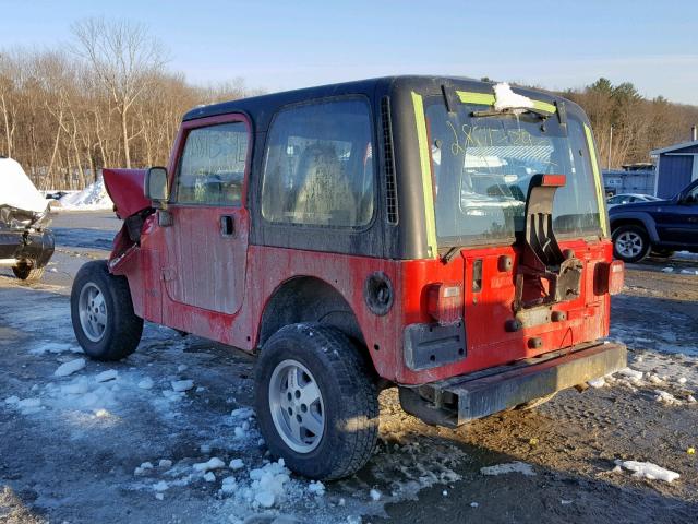 1J4FA29P0YP737277 - 2000 JEEP WRANGLER / RED photo 3