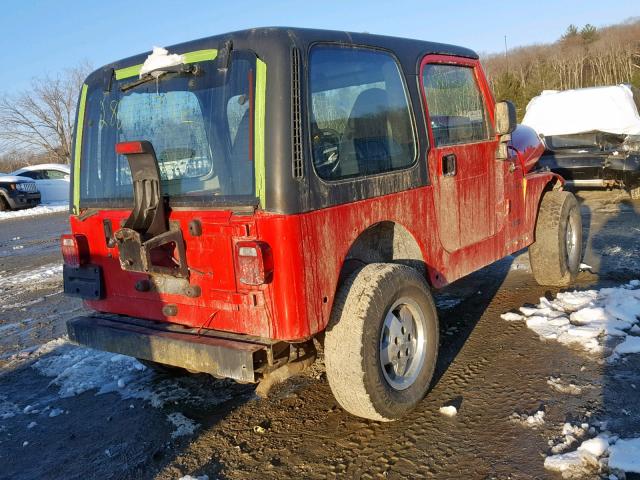 1J4FA29P0YP737277 - 2000 JEEP WRANGLER / RED photo 4