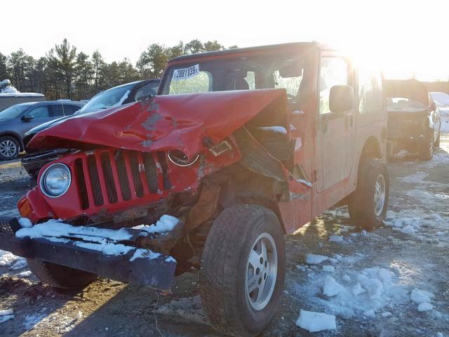 1J4FA29P0YP737277 - 2000 JEEP WRANGLER / RED photo 9