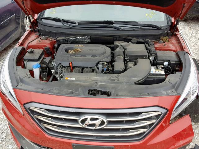 5NPE34AFXHH484782 - 2017 HYUNDAI SONATA SPO RED photo 7