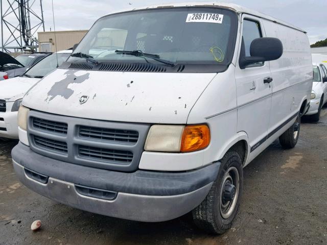 2B7JB21Z01K511358 - 2001 DODGE RAM VAN B2 WHITE photo 2