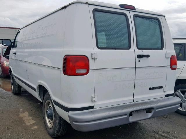 2B7JB21Z01K511358 - 2001 DODGE RAM VAN B2 WHITE photo 3