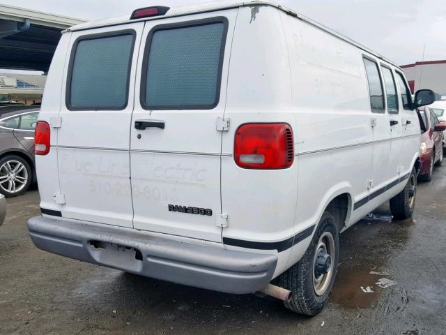 2B7JB21Z01K511358 - 2001 DODGE RAM VAN B2 WHITE photo 4