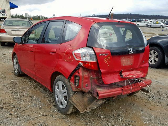 JHMGE8H23AC037921 - 2010 HONDA FIT RED photo 3