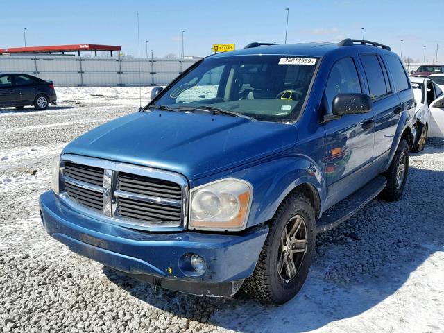 1D8HB48D05F510141 - 2005 DODGE DURANGO SL BLUE photo 2