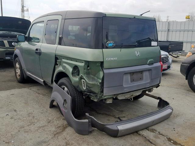 5J6YH18533L009855 - 2003 HONDA ELEMENT EX GREEN photo 3