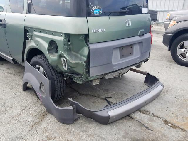 5J6YH18533L009855 - 2003 HONDA ELEMENT EX GREEN photo 9