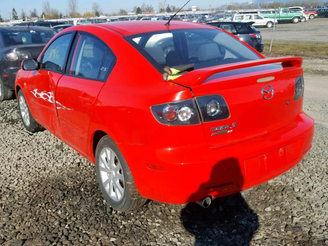 JM1BK123971764269 - 2007 MAZDA 3 S RED photo 3