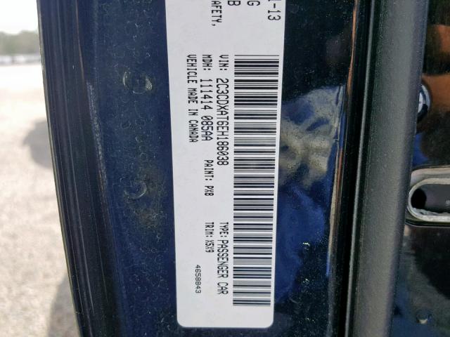 2C3CDXAT6EH186038 - 2014 DODGE CHARGER PO BLACK photo 10