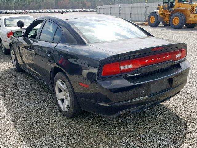 2C3CDXAT6EH186038 - 2014 DODGE CHARGER PO BLACK photo 3