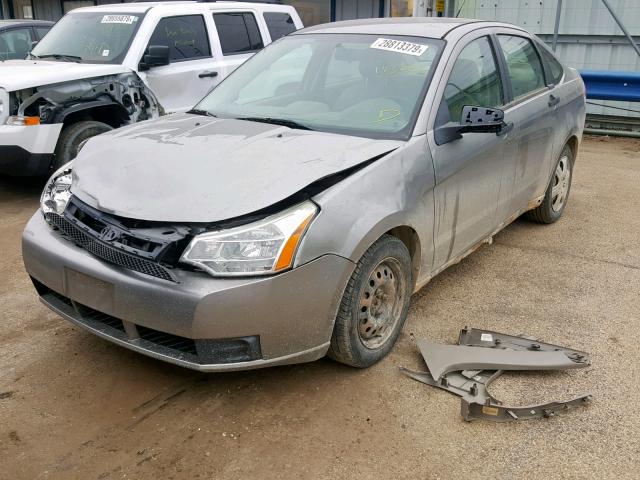 1FAHP34N88W237095 - 2008 FORD FOCUS S/SE SILVER photo 2