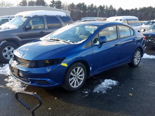 2HGFB2F96CH544283 - 2012 HONDA CIVIC EXL BLUE photo 2