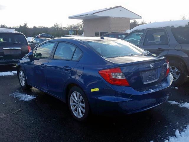 2HGFB2F96CH544283 - 2012 HONDA CIVIC EXL BLUE photo 3