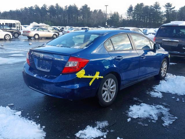 2HGFB2F96CH544283 - 2012 HONDA CIVIC EXL BLUE photo 4