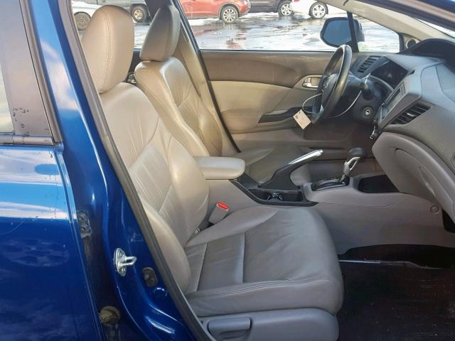 2HGFB2F96CH544283 - 2012 HONDA CIVIC EXL BLUE photo 5