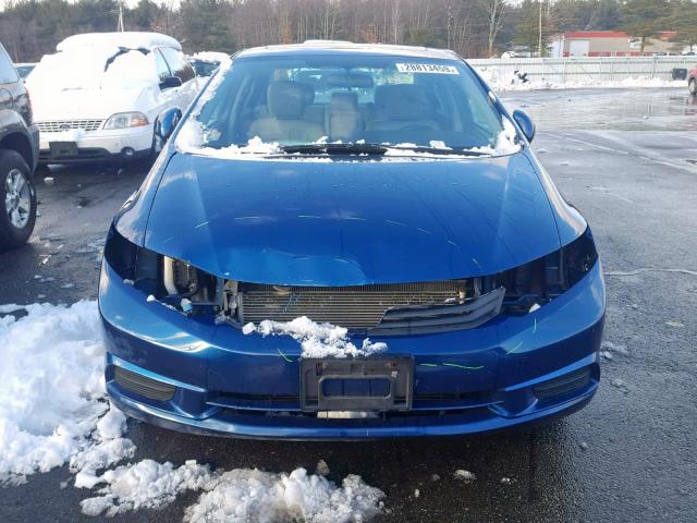 2HGFB2F96CH544283 - 2012 HONDA CIVIC EXL BLUE photo 9