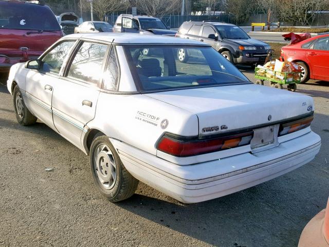 2FAPP36X9NB126661 - 1992 FORD TEMPO GL WHITE photo 3