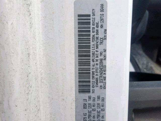 3C6TRVNG5HE522848 - 2017 RAM PROMASTER 白色 照片 10