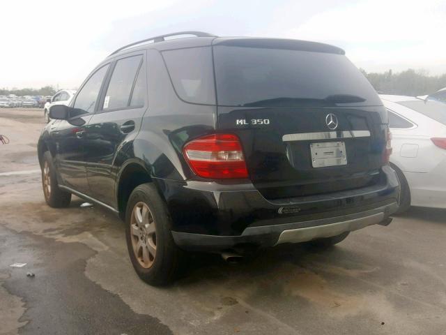 4JGBB86E76A022385 - 2006 MERCEDES-BENZ ML 350 BLACK photo 3