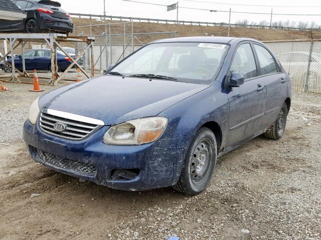 KNAFE121185500753 - 2008 KIA SPECTRA EX BLUE photo 2