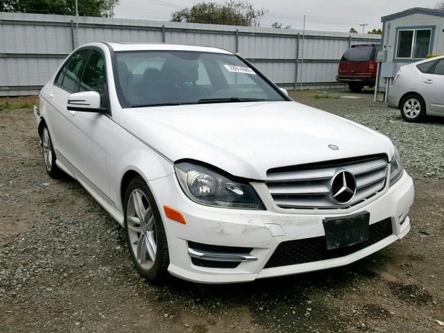 WDDGF4HB1DR287804 - 2013 MERCEDES-BENZ C 250 WHITE photo 1