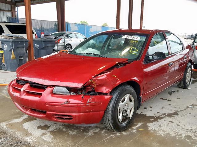 1B3EJ46X0VN674708 - 1997 DODGE STRATUS BURGUNDY photo 2