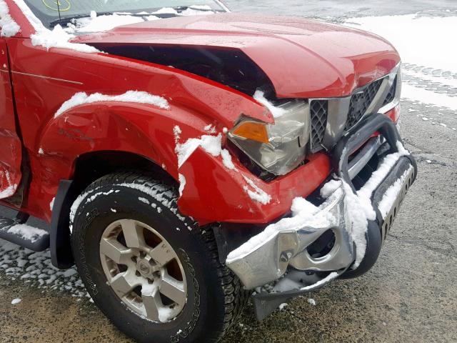 1N6AD07W96C454822 - 2006 NISSAN FRONTIER C RED photo 9