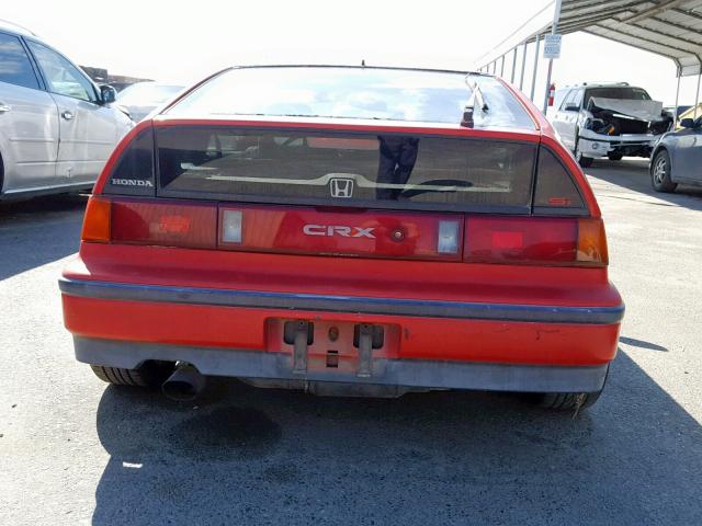 JHMED9368JS018054 - 1988 HONDA CIVIC 1500 RED photo 6