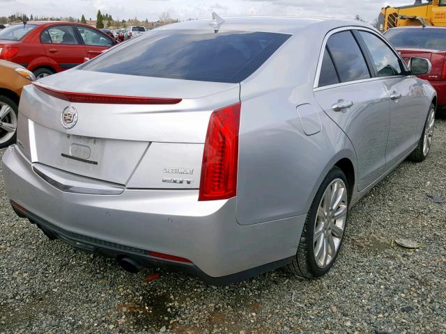 1G6AH5RX9D0160123 - 2013 CADILLAC ATS LUXURY SILVER photo 4