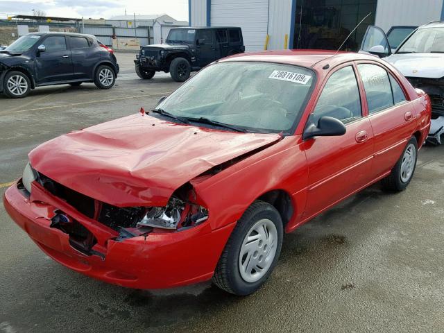 3FAFP13P81R169078 - 2001 FORD ESCORT RED photo 2