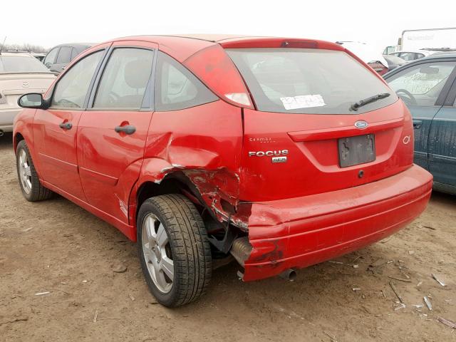 1FAFP37N97W293645 - 2007 FORD FOCUS ZX5 RED photo 3