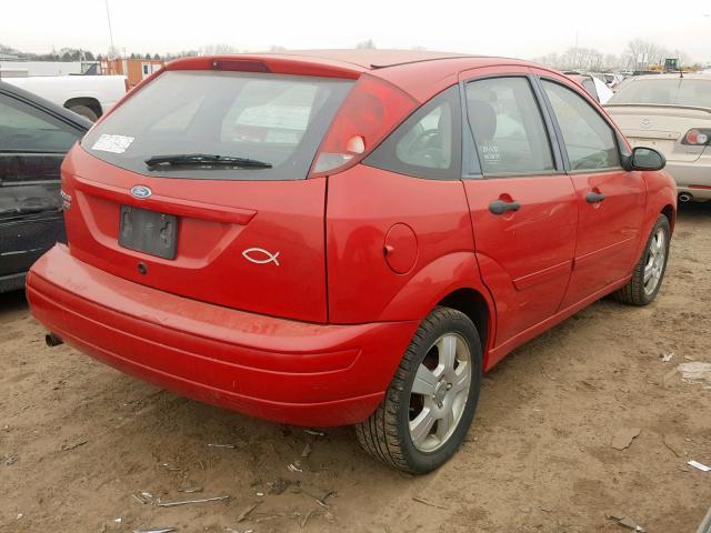 1FAFP37N97W293645 - 2007 FORD FOCUS ZX5 RED photo 4