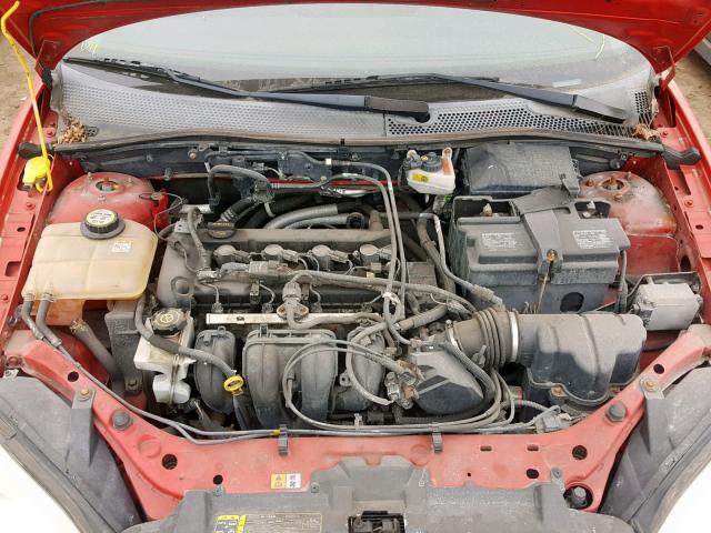 1FAFP37N97W293645 - 2007 FORD FOCUS ZX5 RED photo 7