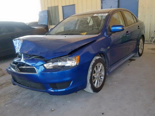 JA32U2FUXFU001465 - 2015 MITSUBISHI LANCER ES BLUE photo 2