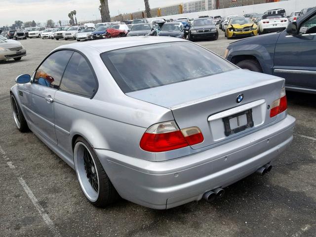 WBSBL93472JR17817 - 2002 BMW M3 SILVER photo 3