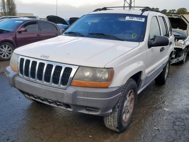 1J4G248S5YC110987 - 2000 JEEP GRAND CHER WHITE photo 2