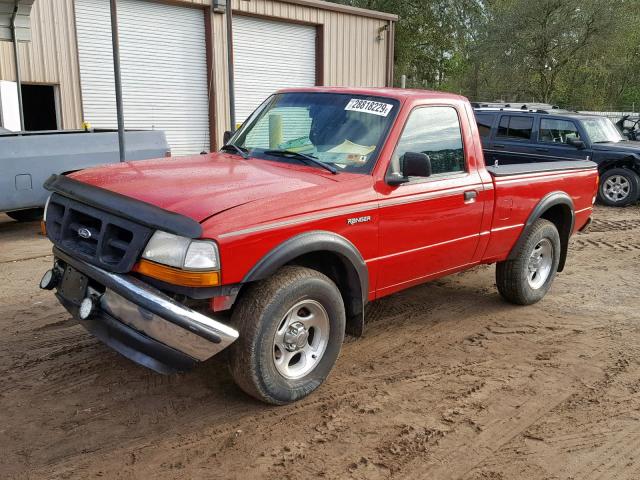 1FTYR11U5WTA31879 - 1998 FORD RANGER RED photo 2