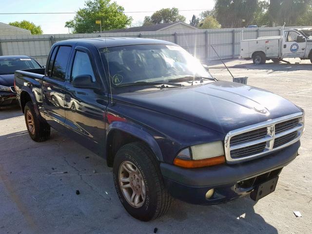 1D7HL38K74S686572 - 2004 DODGE DAKOTA QUA BLUE photo 1