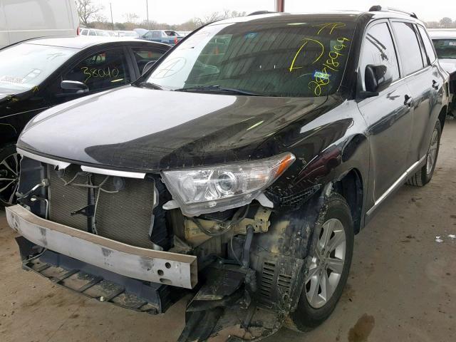 5TDZK3EH6BS039581 - 2011 TOYOTA HIGHLANDER BLACK photo 2