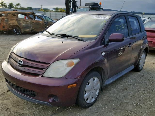 JTKKT624040076884 - 2004 TOYOTA SCION XA BURGUNDY photo 2