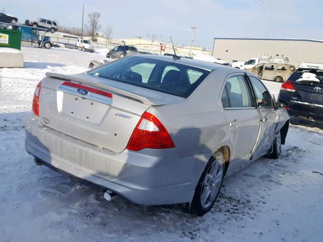 3FAHP0KC4AR365679 - 2010 FORD FUSION SPO SILVER photo 4