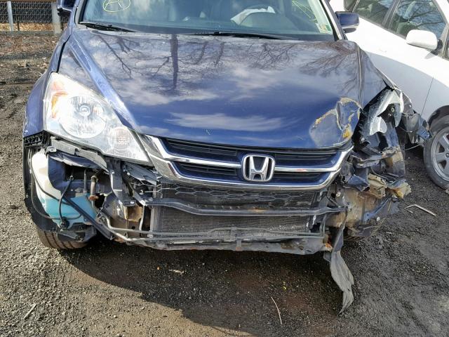 5J6RE4H74BL016280 - 2011 HONDA CR-V EXL BLUE photo 9