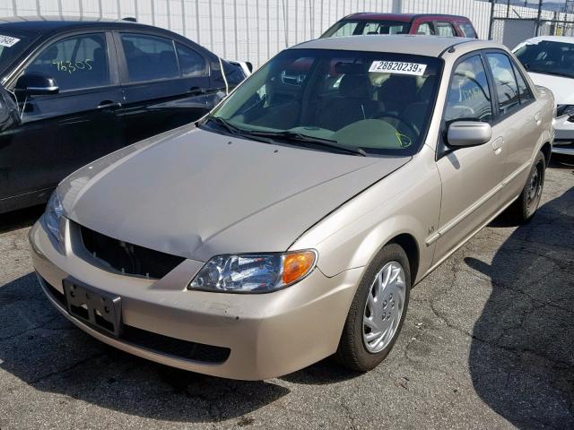 JM1BJ225910445820 - 2001 MAZDA PROTEGE LX TAN photo 2