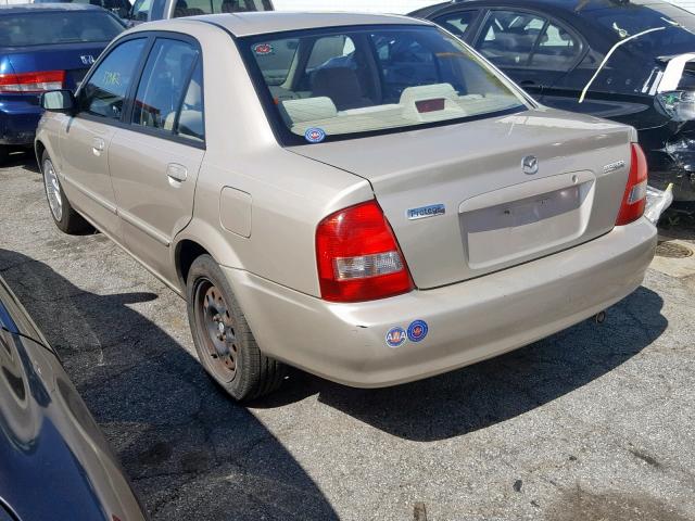 JM1BJ225910445820 - 2001 MAZDA PROTEGE LX TAN photo 3