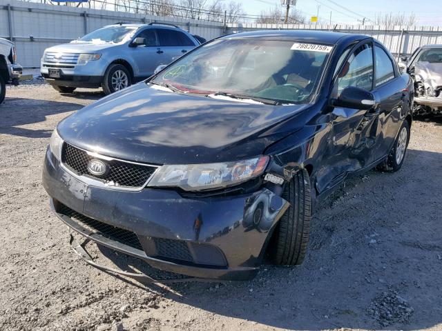 KNAFU4A23A5307556 - 2010 KIA FORTE EX BLACK photo 2