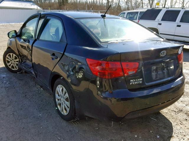 KNAFU4A23A5307556 - 2010 KIA FORTE EX BLACK photo 3