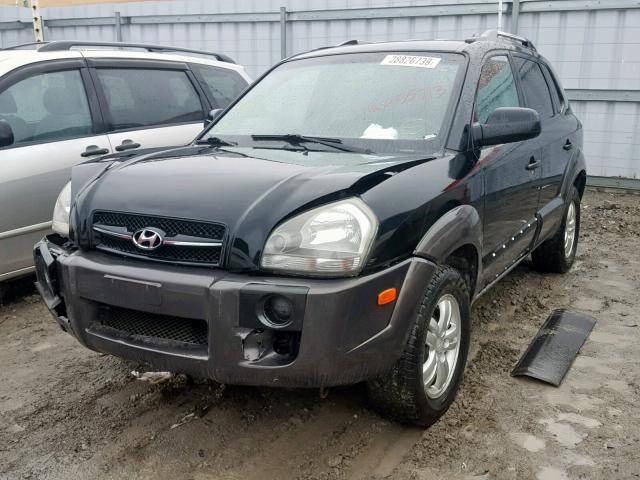 KM8JM12D36U455713 - 2006 HYUNDAI TUCSON GL BLACK photo 2