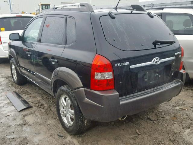 KM8JM12D36U455713 - 2006 HYUNDAI TUCSON GL BLACK photo 3