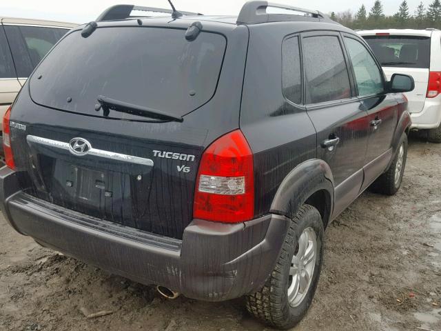 KM8JM12D36U455713 - 2006 HYUNDAI TUCSON GL BLACK photo 4