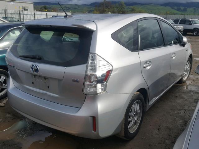 JTDZN3EU8D3229648 - 2013 TOYOTA PRIUS V SILVER photo 4